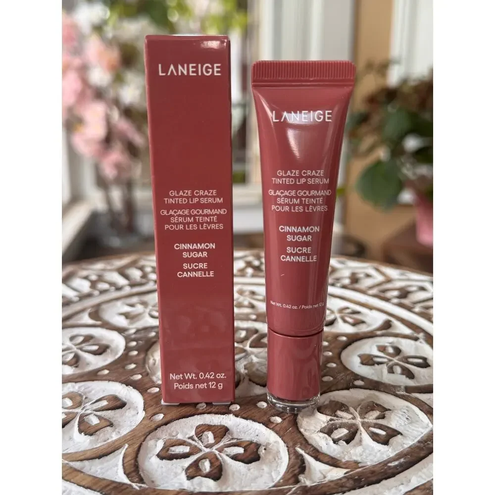 LANEIGE Glaze Craze Tinted Lip Serum Cinnamon Sugar 12g / 0.42 oz with Box